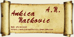 Ankica Matković vizit kartica